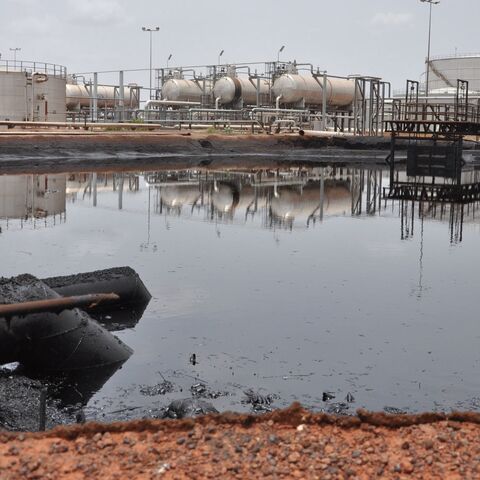 View of an oil field at a base near Bentiu, South Sudan. 